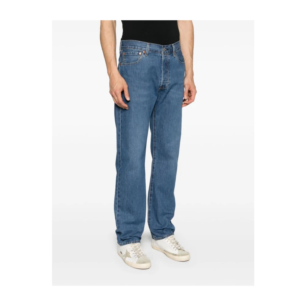 Levi's Blauwe Denim Jeans met Whiskering Effect Blue Heren