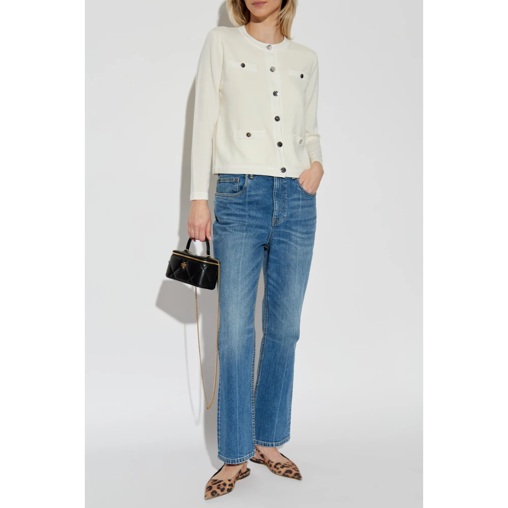 TORY BURCH Wollen vest 'Kendra' Beige Dames