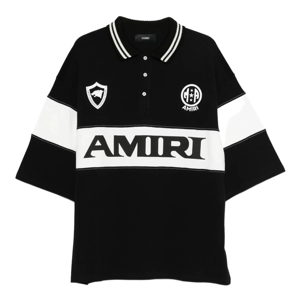 Amiri Men's Black Ma Core Logo Polo