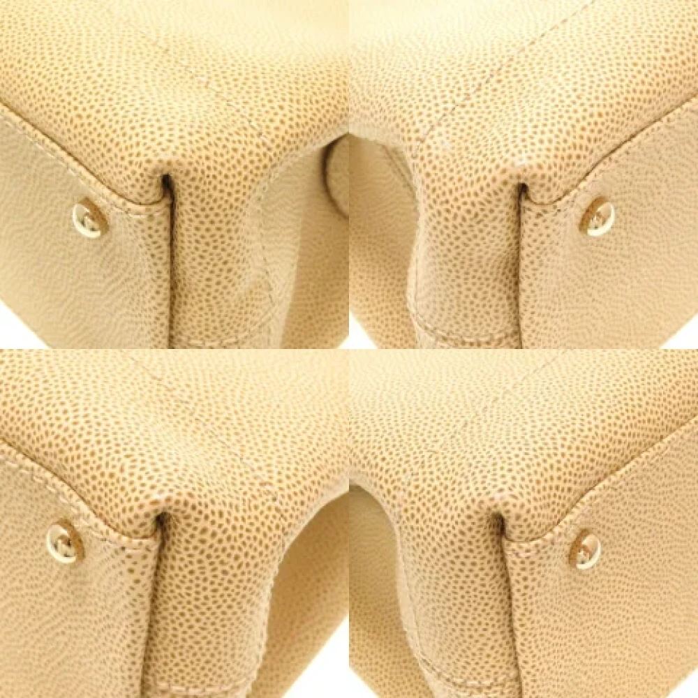 Chanel Vintage Pre-owned Fabric chanel-bags Beige Dames