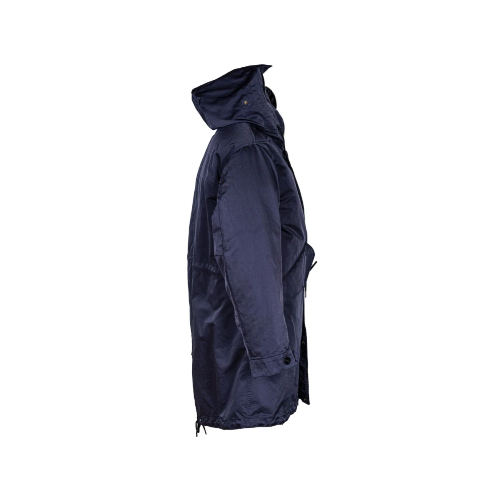 C.P. Company Herenjas met hoge kraag en capuchon Blue Heren