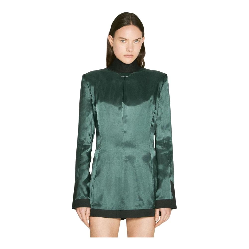 MM6 Maison Margiela Blazerjurk met satijnen afwerking Green Dames