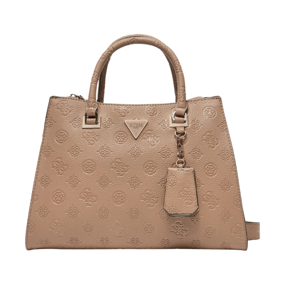 Guess Stijlvolle Society Satchel in Donker Taupe Brown Dames