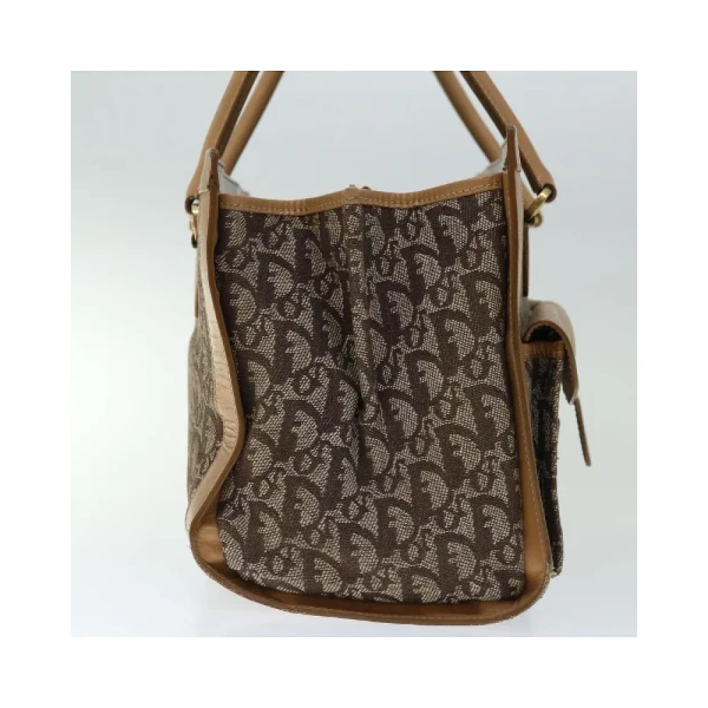 Dior Vintage Pre-owned Canvas handbags Beige Dames