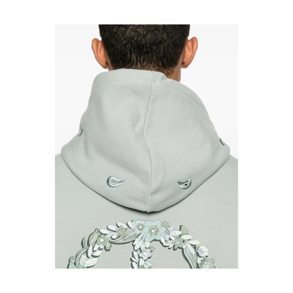 Emporio Armani Lichtgrijze Hoodie met Borduursel Gray Heren