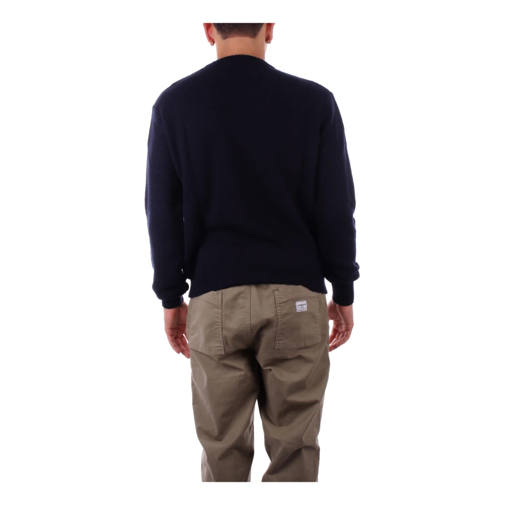Costume National Blauwe Logo Front Sweater Blue Heren