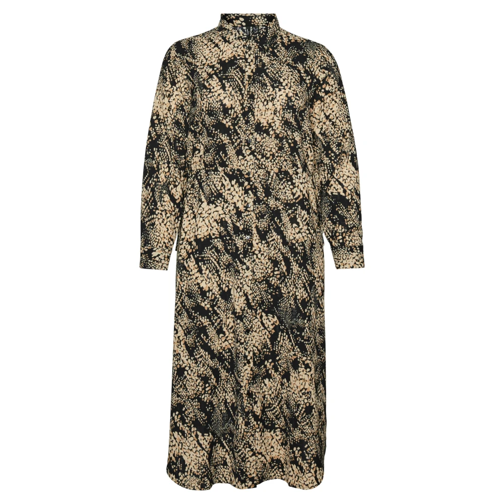 Vero Moda Freewear Print Jurk met Tigers Eye Multicolor Dames