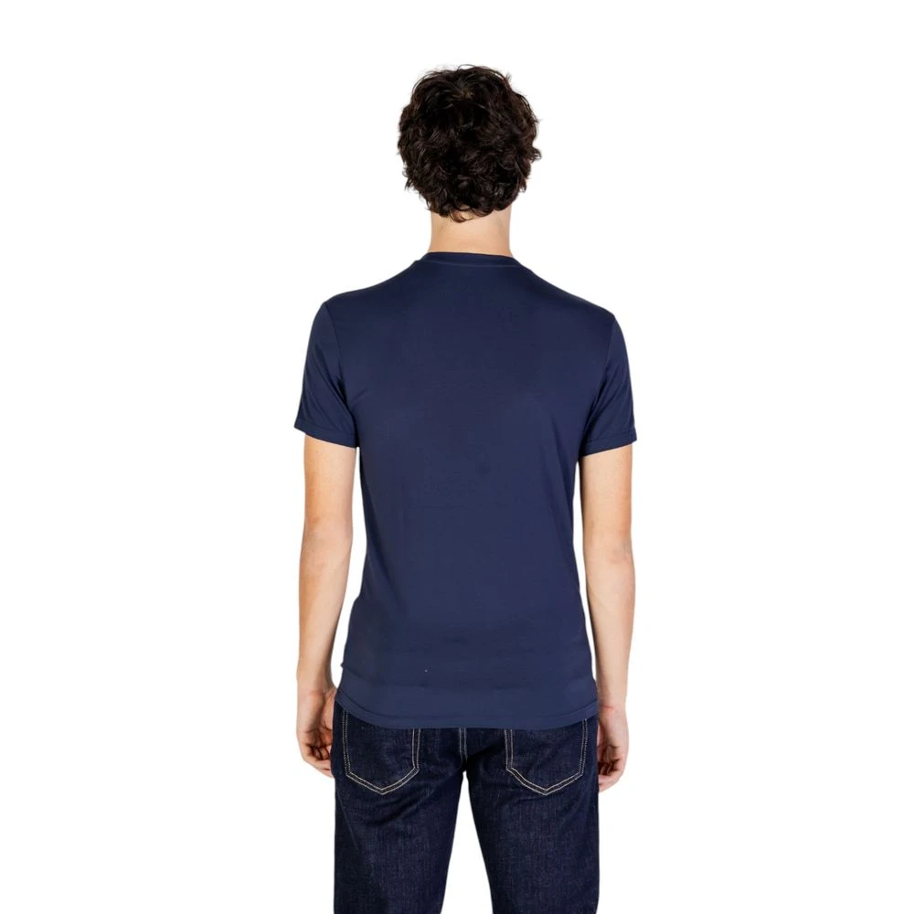 Emporio Armani Blauw Modal T-shirt Herfst Winter Collectie Blue Heren