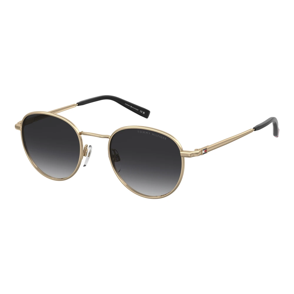 Tommy Hilfiger Unisex Yellow Sunglasses,, Gold/Grey Shaded Sunglasses Medium
