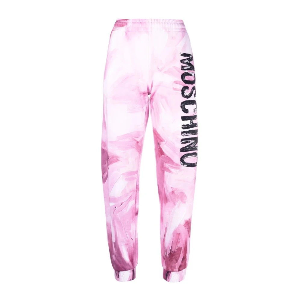 Moschino Roze Katoenen Broek Pink Dames