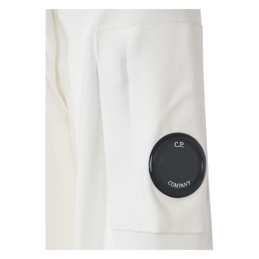 C.P. Company Sea Island Crew Neck Gebreide Trui White Heren