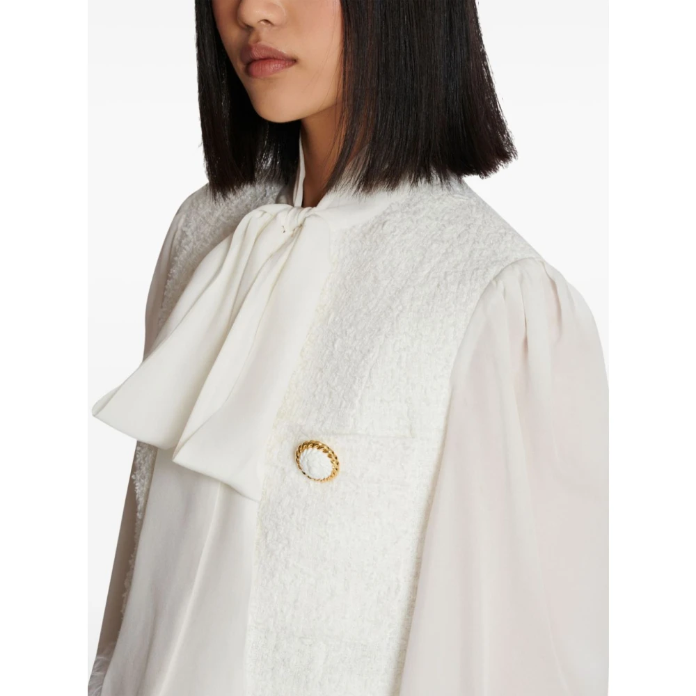 Balmain Tweed Jas White Dames