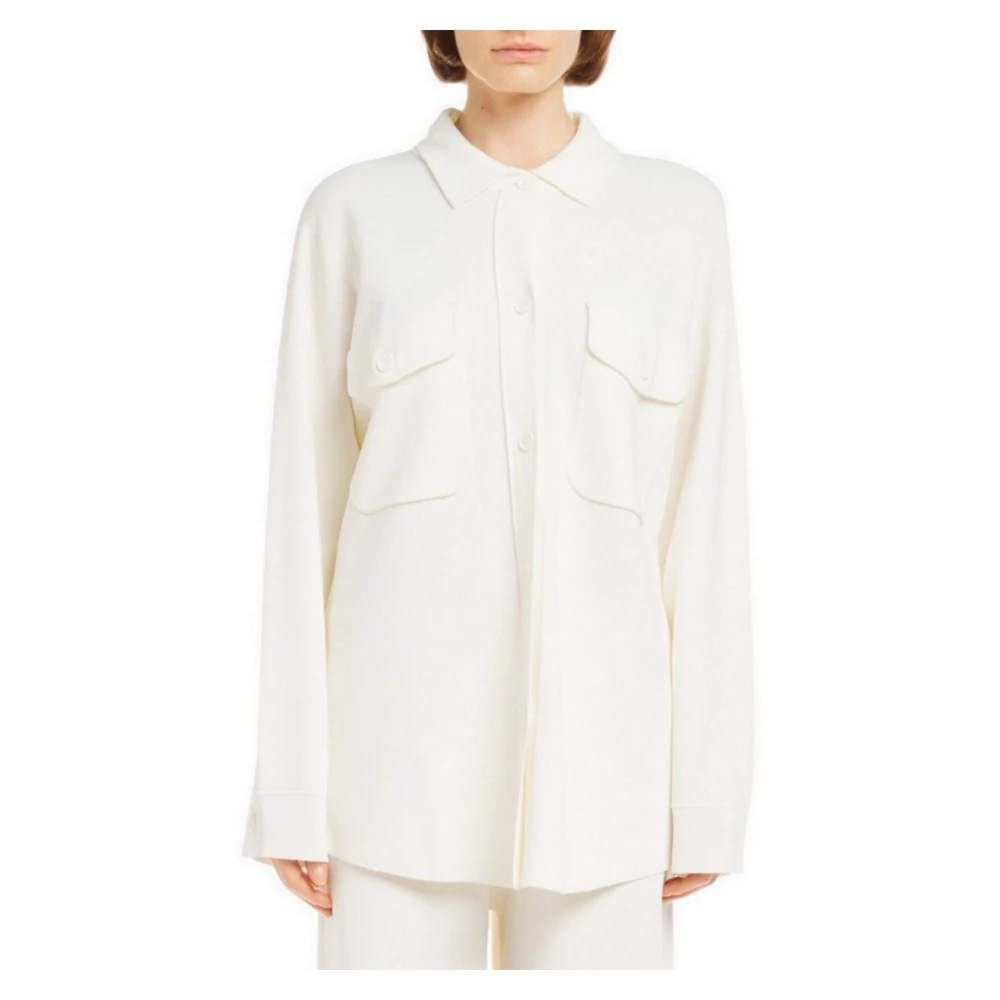 P.a.r.o.s.h. Crème Saharian Sweater met knopen Beige Dames