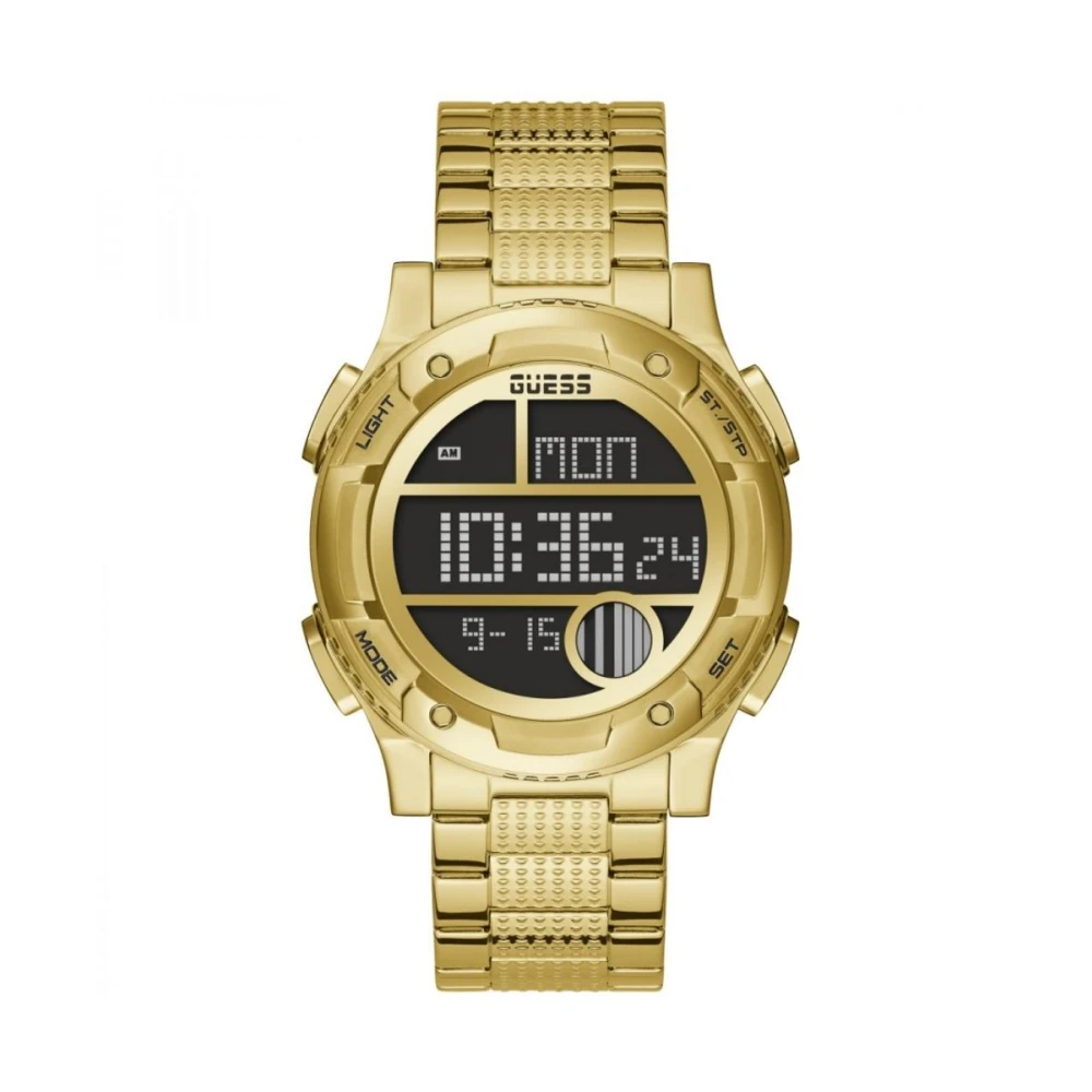 Guess Women's Golden Stainless Steel Digital Quartz Watch