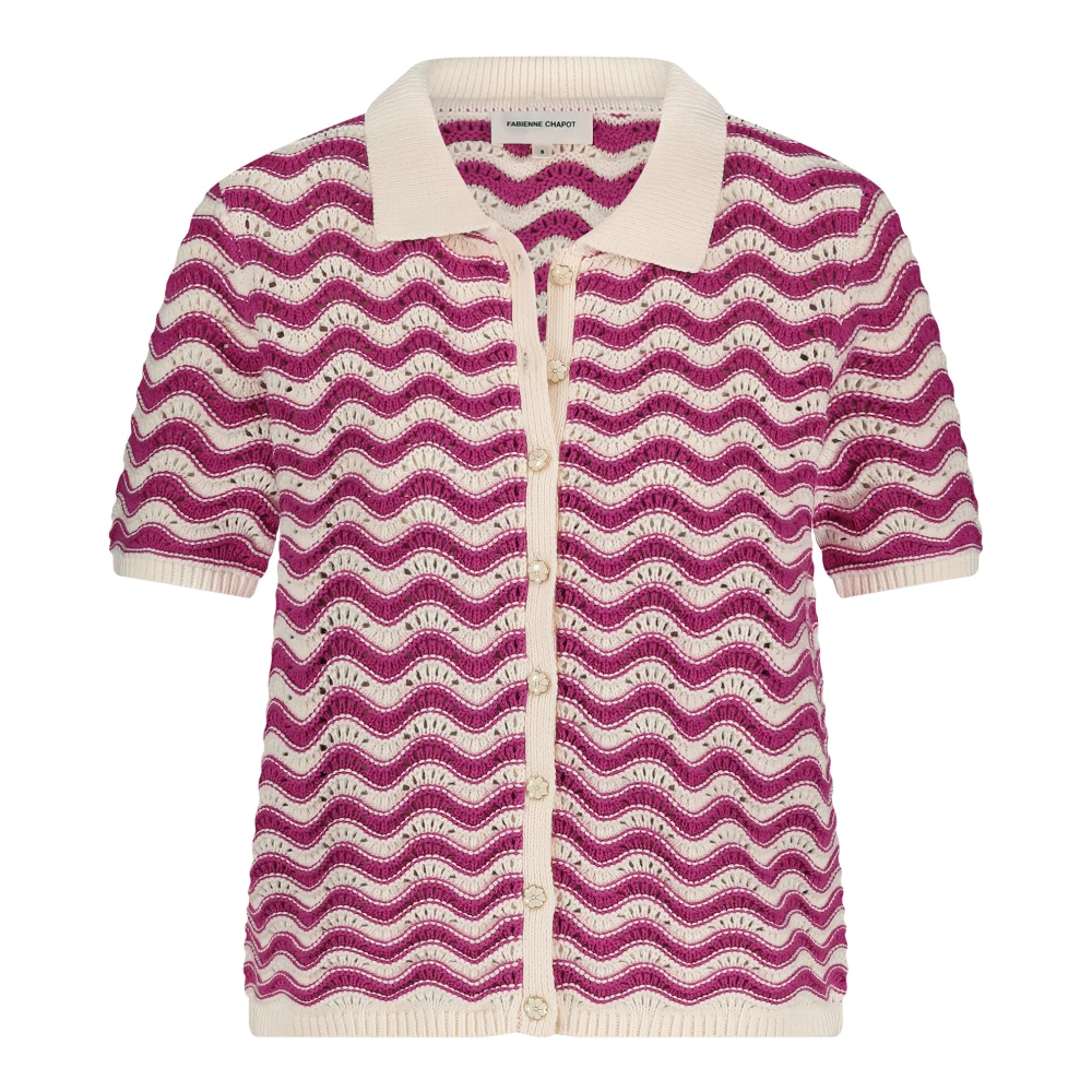 Fabienne Chapot Women's Pink Caro Crochet Cardigan - Cardigans - M - Knitwear