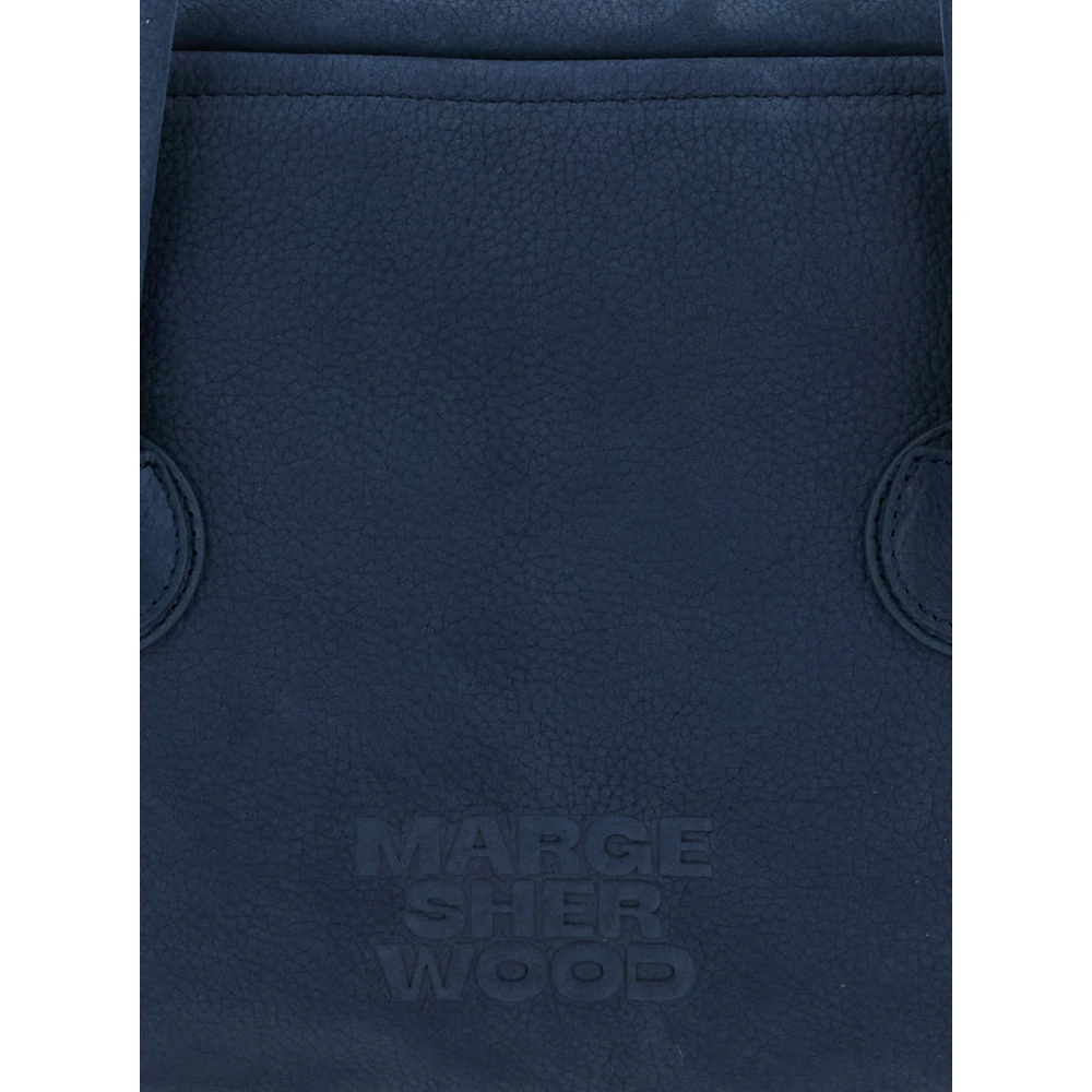 Marge Sherwood Blauwe schoudertas met logo letters Blue Dames
