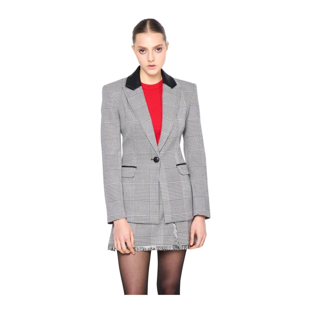 Silvian Heach Geruite getailleerde blazer Gray Dames