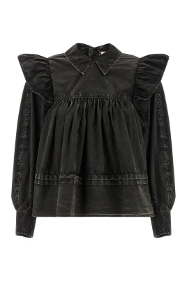 Washed Frill Blouse