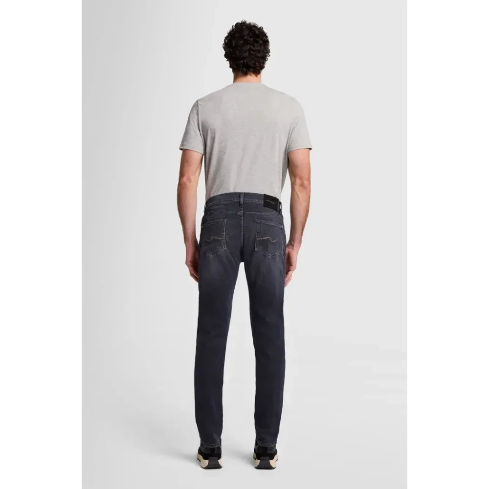 7 For All Mankind Slim Fit Jeans Donkerblauw Gray Heren