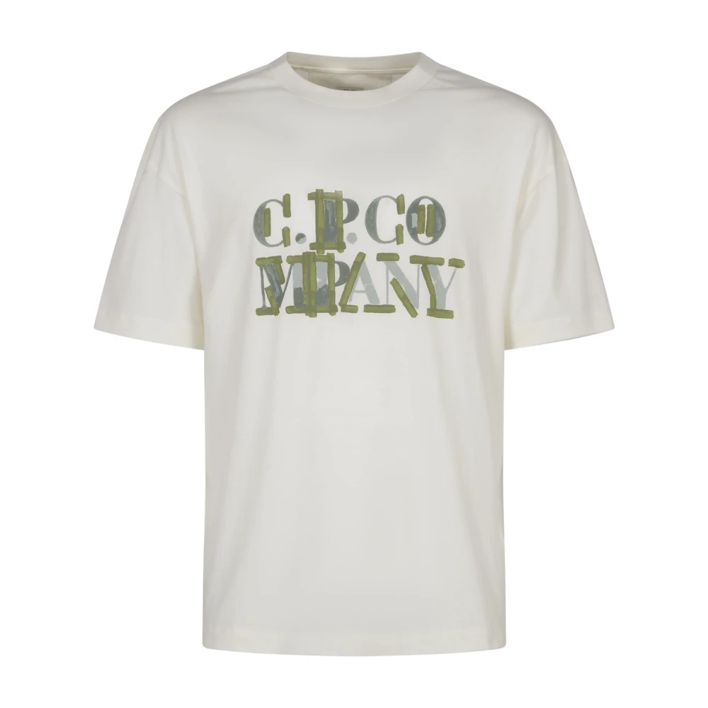 C.P. Company Korte Mouw Jersey T-shirts White Heren