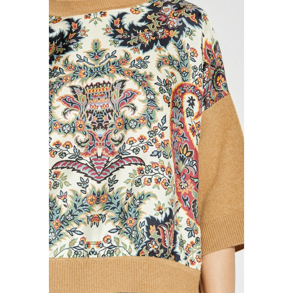 ETRO Trui met zijden inzetstuk Multicolor Dames