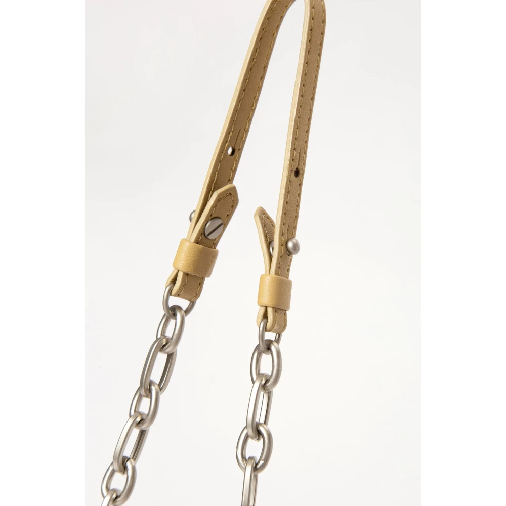LOW Classic Unieke Egg Bag met Afneembare Ketting Beige Dames