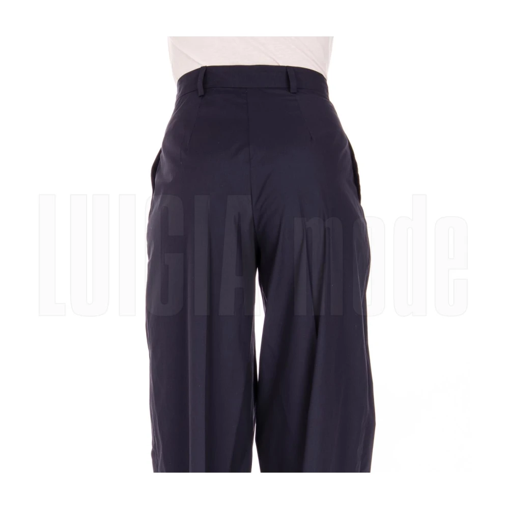 Max Mara Lange Broek Blue Dames