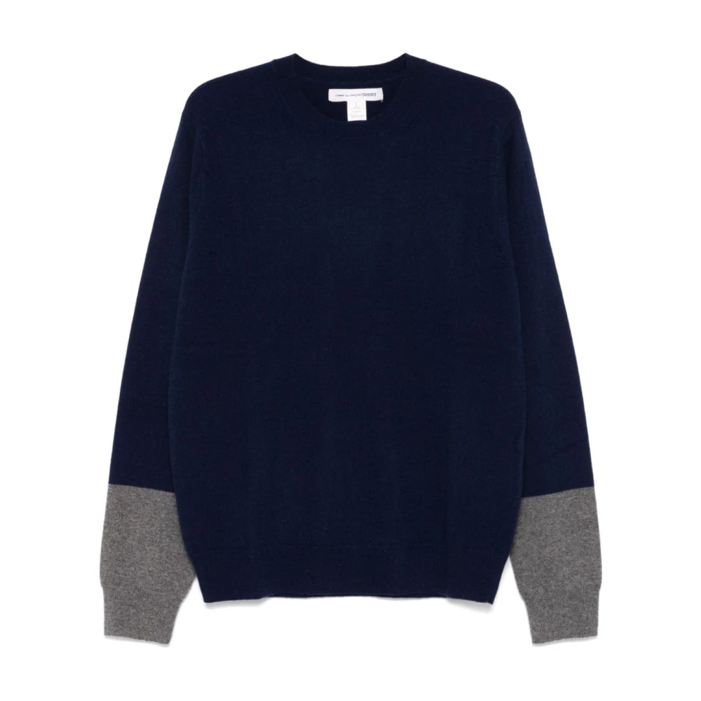 Comme des Garçons Blauwe Wollen Trui Blue Heren