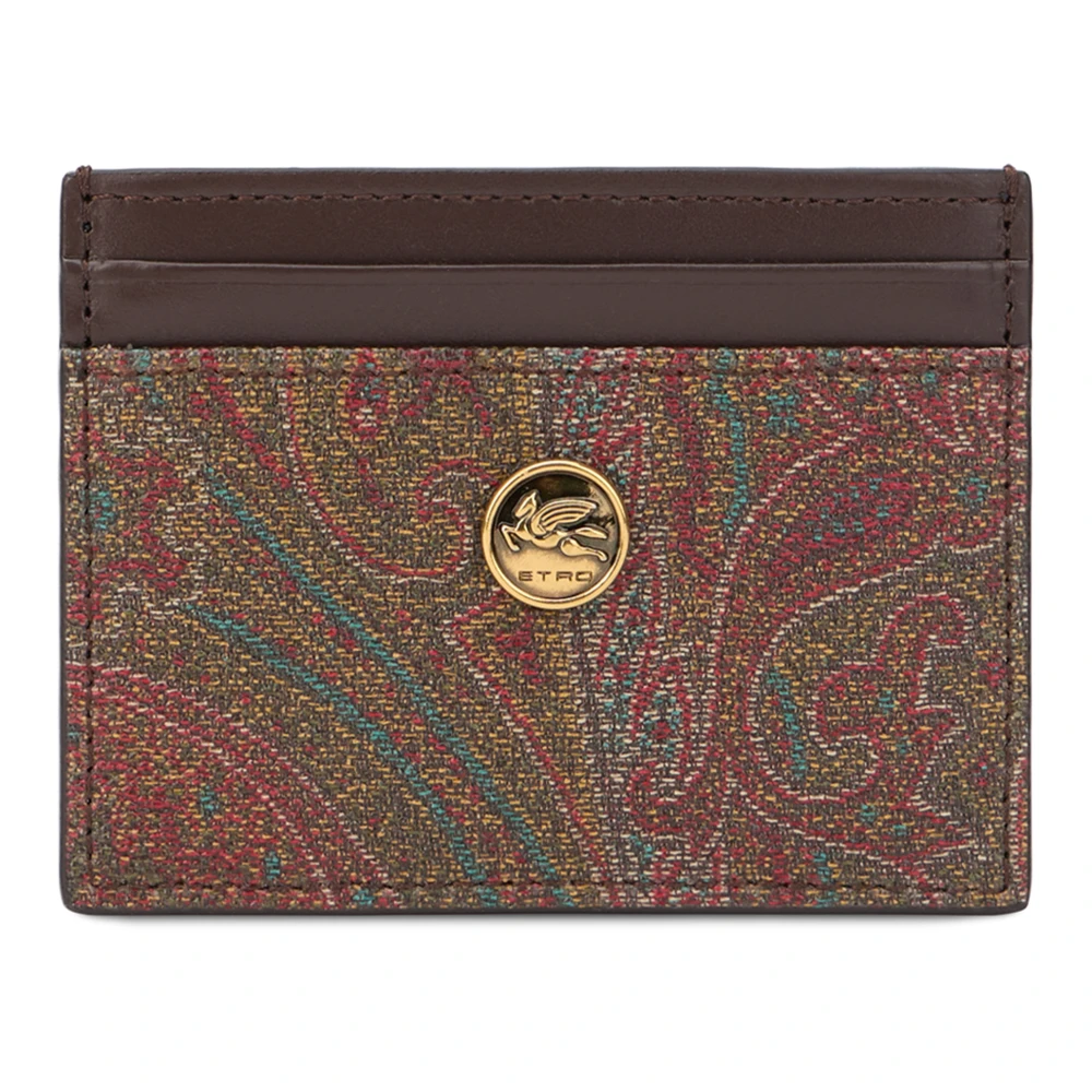 Etro Wallets & Cardholders, Female, One Size, Paisley Card Holder Brown