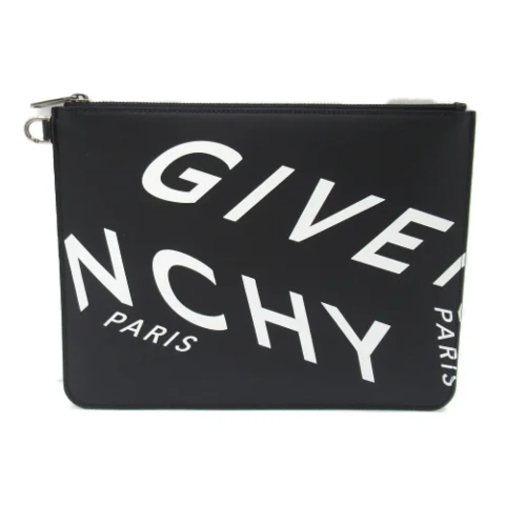 Givenchy Pre-owned Leather clutches Black Heren