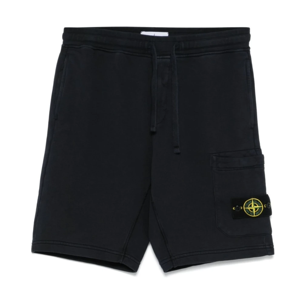 Stone Island Casual Shorts met Style V0020 Black Heren