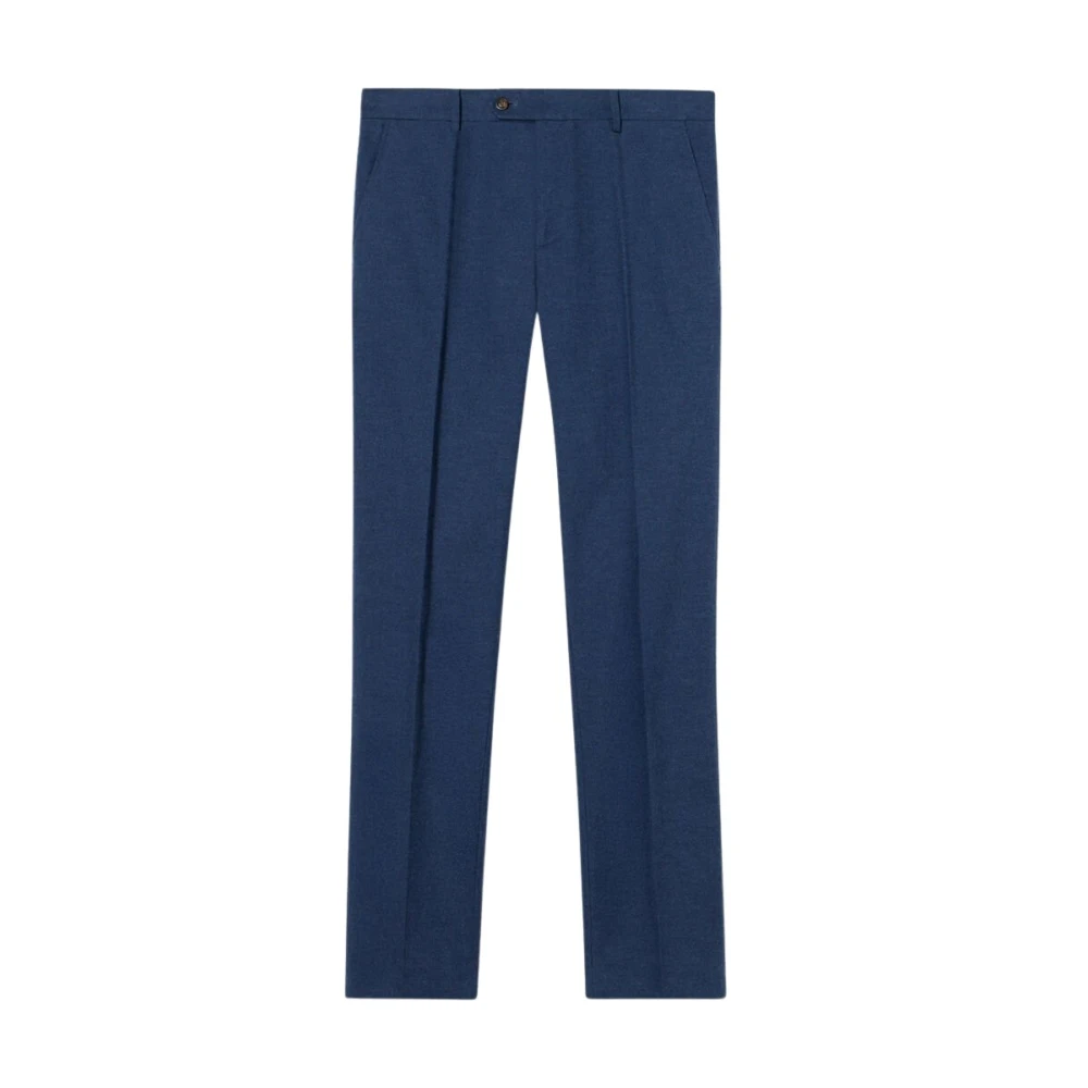 Brooks Brothers Blue Suit Trousers, Male, W33, Regular Fit Cotton Flannel Chino