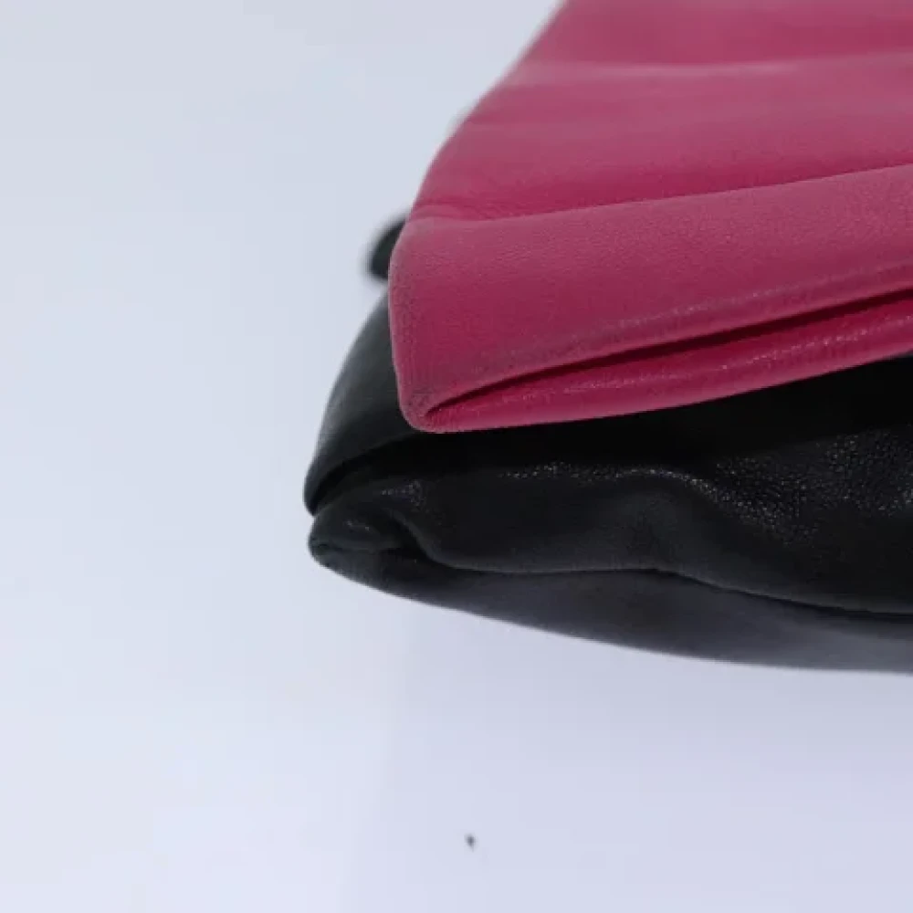 Prada Vintage Pre-owned Leather pouches Black Dames