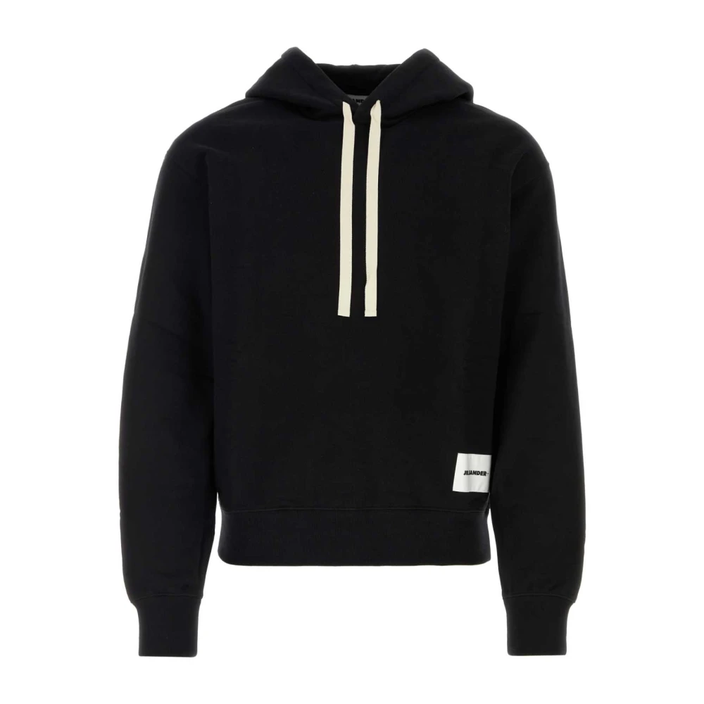 Jil Sander Zwarte Katoenen Sweatshirt Black Heren