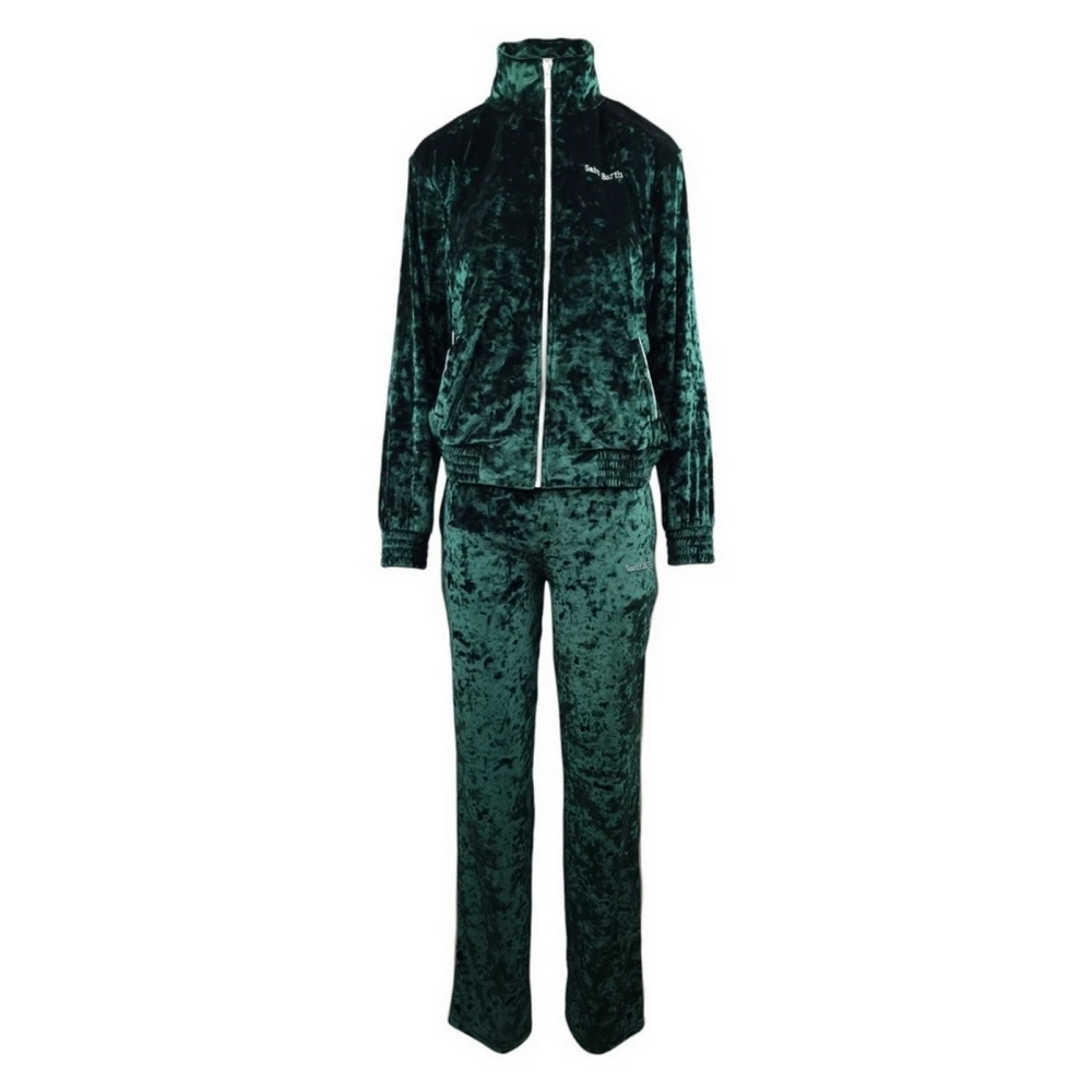 MC2 Saint Barth Groene Sweater Bomber met Rits Green Dames