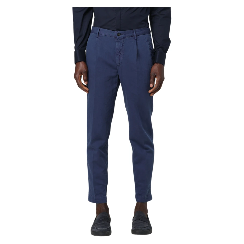 Incotex Men's Blue Chinos, Male,, Trousers Medium