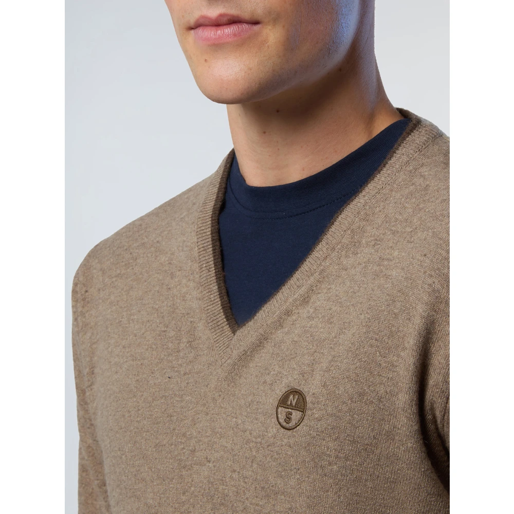 North Sails Beige Trui met Contrast Trim Beige Heren