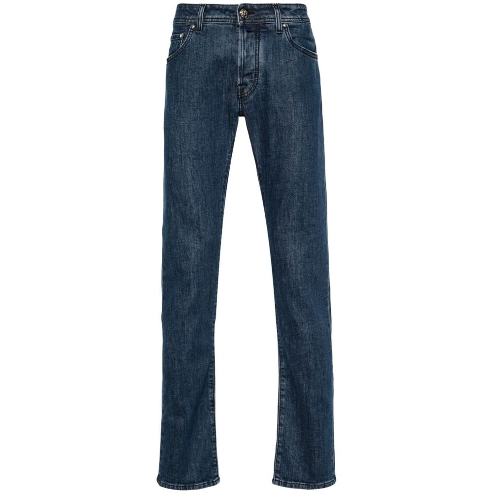 Jacob Cohën Blauwe Stretch Denim Jeans Blue Heren