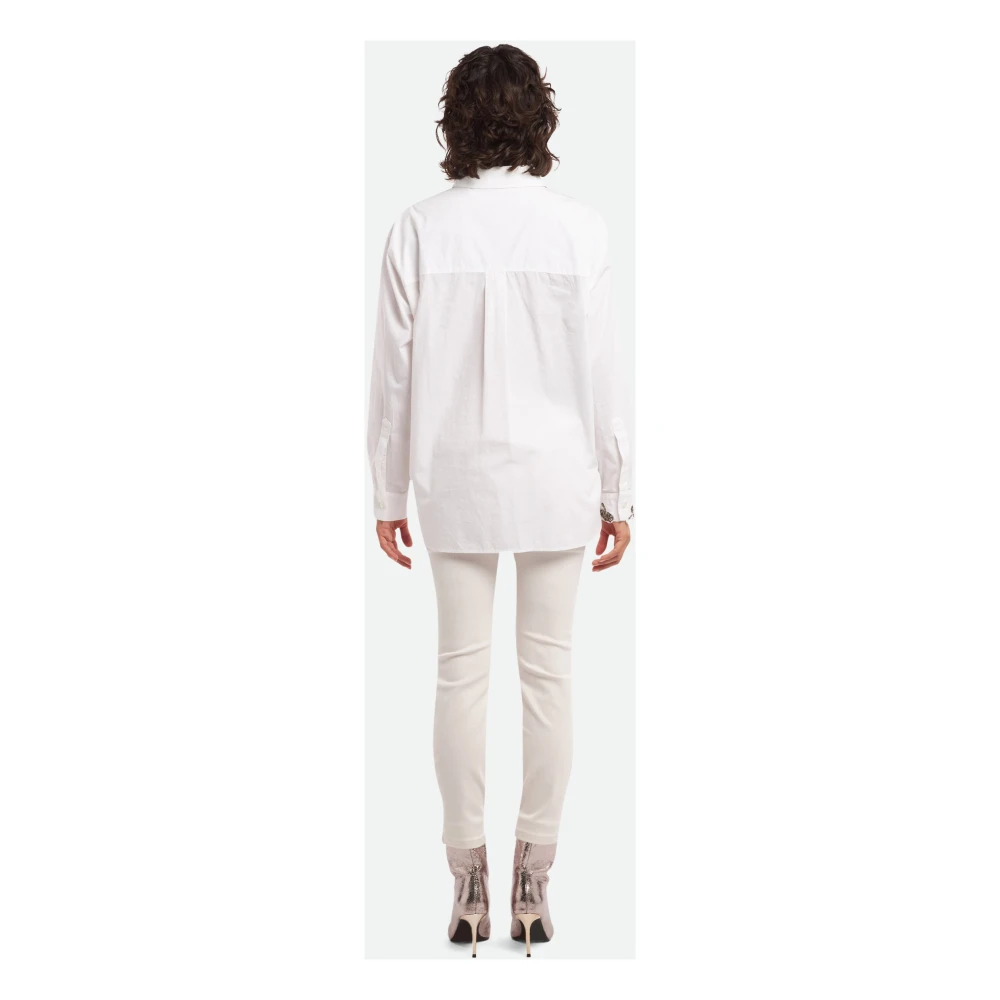 pinko Witte Sigarettenbroek Vijf-Pocket Ontwerp White Dames