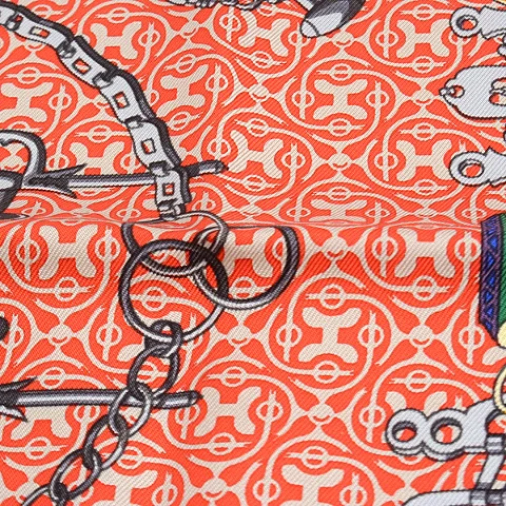 Hermès Vintage Pre-owned Canvas scarves Pink Dames