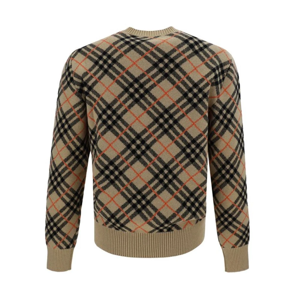 Burberry Kasjmier Trui met Ruitpatroon Brown Heren