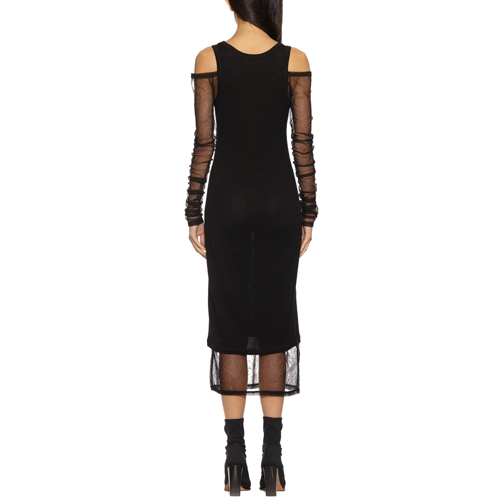 Andrea Ya aqov Tule Mesh Jurk Black Dames