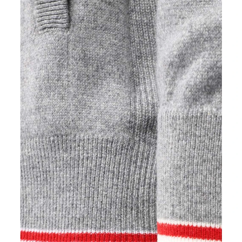 Thom Browne Cashmere Ritsvest met Zakken Gray Heren