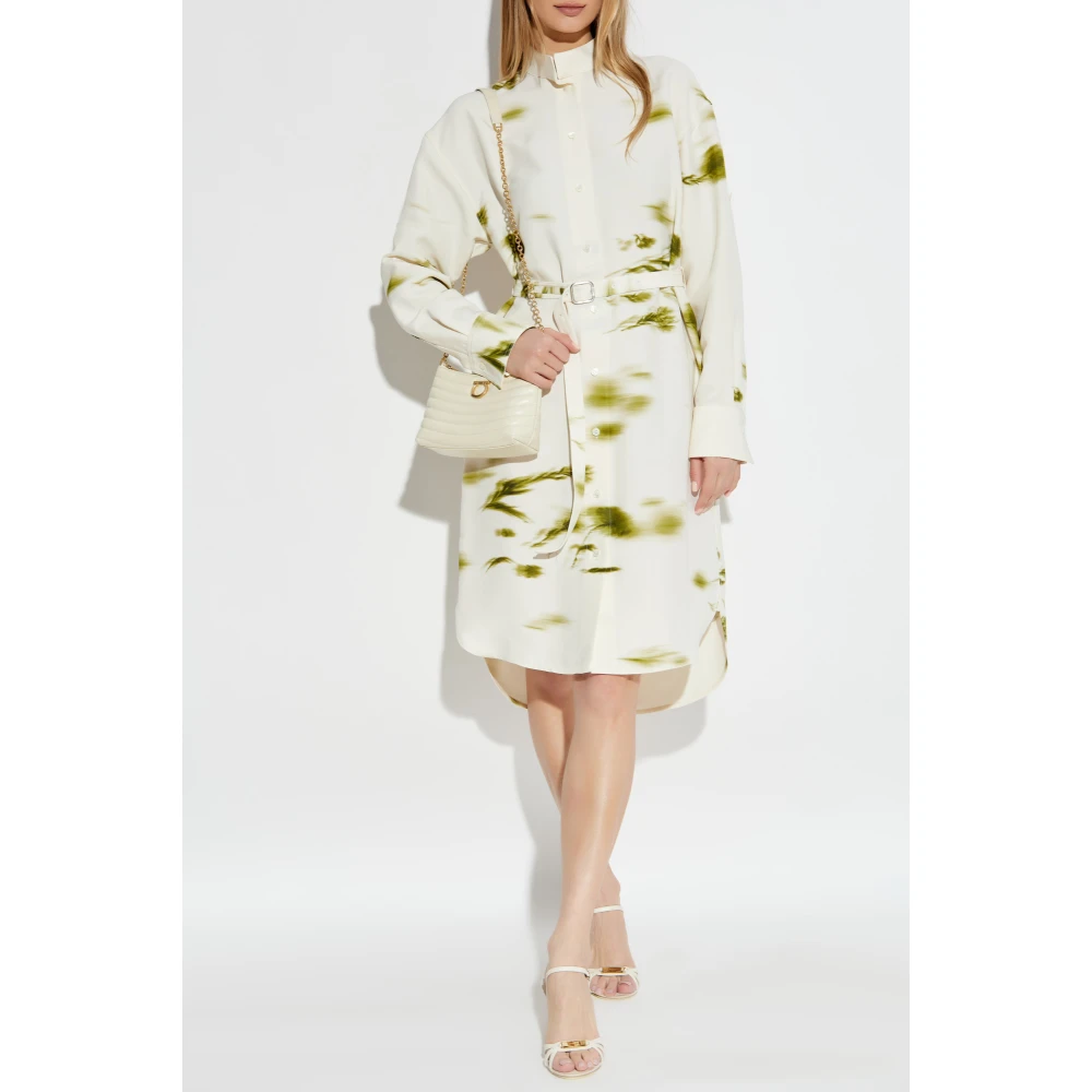 Salvatore Ferragamo Jurk met zakken Beige Dames