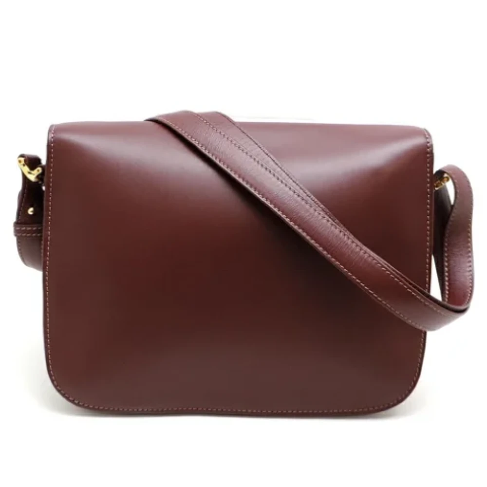 Cartier Vintage Pre-owned Leather shoulder-bags Red Dames