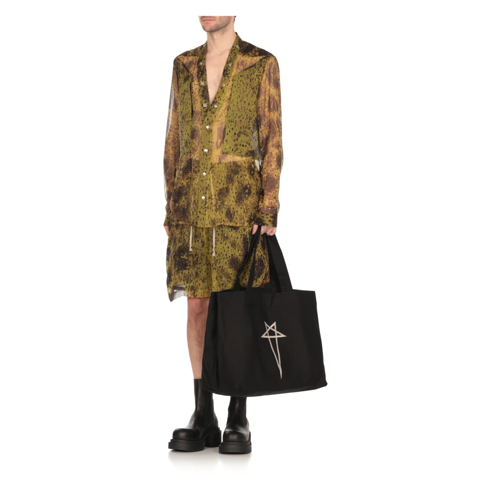 Rick Owens Zwarte Katoenen Winkelzak voor Mannen Black Heren