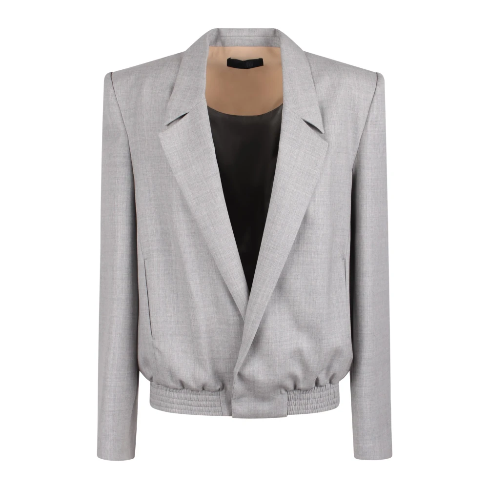 Ssheena Klassieke Blazer met Diepe Halslijn Gray Dames