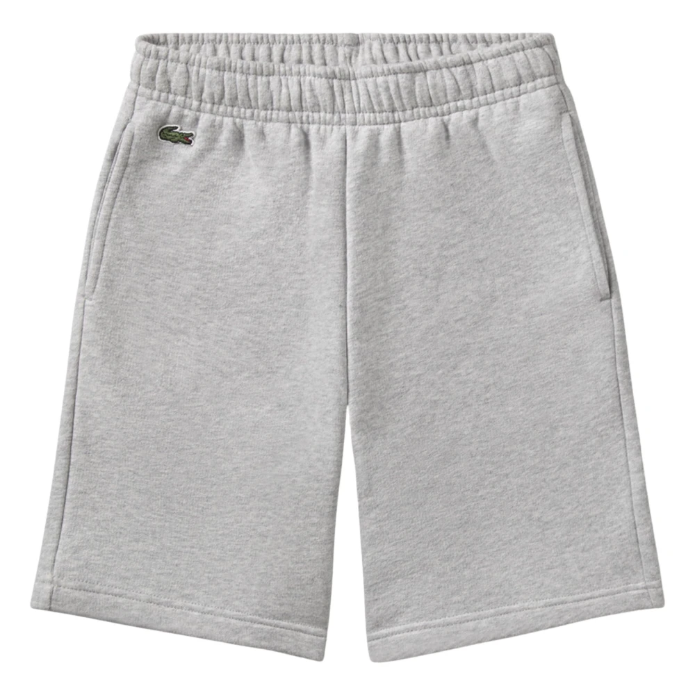 Lacoste Boys Gray Shorts, 5 Y, Fleece Logo Shorts