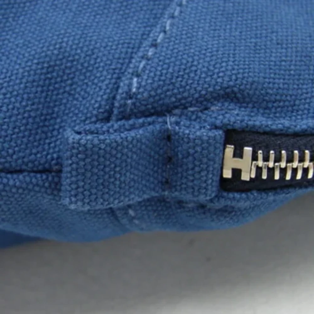 Hermès Vintage Pre-owned Canvas pouches Blue Dames