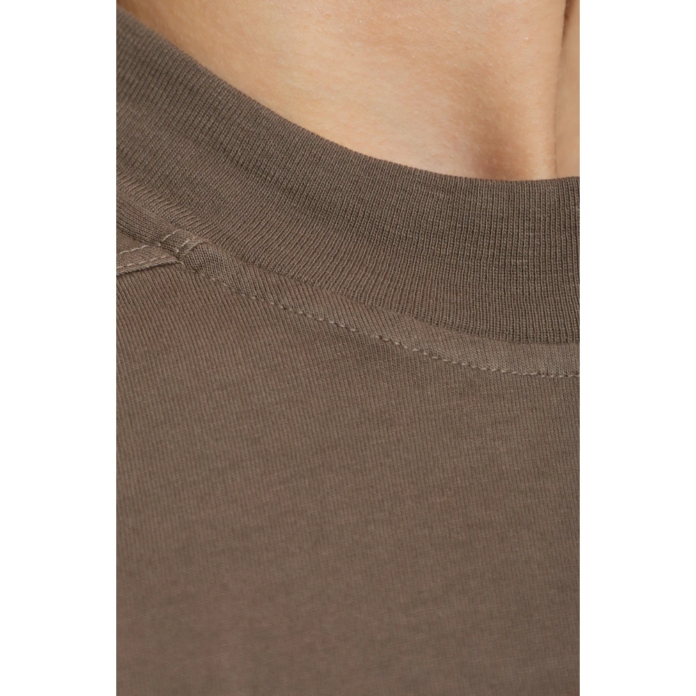 Rick Owens Katoenen T-shirt Brown Dames